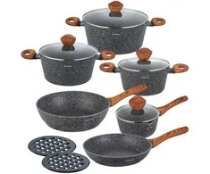 Klausberg KB-7242 granito puodų rinkinys - 12 dalių nelimpantys puodai