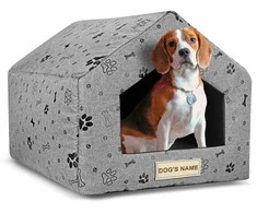 Aio Factory Personalizuotas šuns guolis 50x40 cm, aukštis = 38 cm, juodos letenėlės