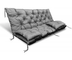 Aio Factory Sodo pagalvėlė 100x60x50 cm + 2 pagalvėlės sūpynėms, atsparios vandeniui, pilkos spalvos
