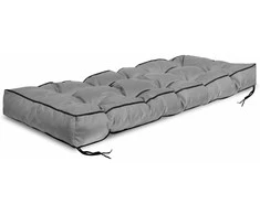 Aio Factory Sodo pagalvėlė 120x40 cm su aukštu kraštu palečių suoliukui, vandeniui atspari, pilka
