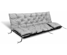 Aio Factory Sodo pagalvėlė 120x60x50 cm + 2 pagalvėlės sūpynėms, atsparios vandeniui, šviesiai pilkos