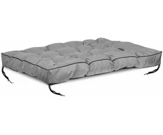 Aio Factory Sodo pagalvėlė 120x80 cm su aukštu kraštu palečių suoliukui, vandeniui atspari, pilka