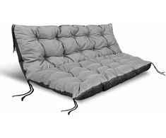 Aio Factory Sodo pagalvėlių komplektas 120/80 cm + 120/40 cm palečių suoliukui, atsparus vandeniui, pilkas