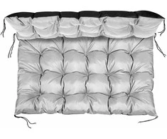 Aio Factory Sodo pagalvėlių komplektas 120/80 cm + 120/40 cm, vandeniui atsparus palečių suoliukas, šviesiai pilkas