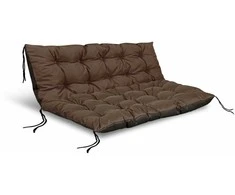 Aio Factory Sodo pagalvėlių komplektas 120/80 cm + 120/40 cm suoliukams, atsparus vandeniui, rudas
