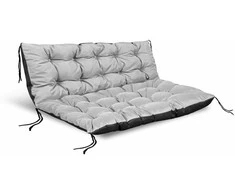 Aio Factory Sodo pagalvėlių komplektas 120/80 cm + 120/40 cm, vandeniui atsparus palečių suoliukas, šviesiai pilkas