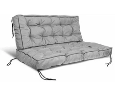 Aio Factory Sodo pagalvėlių komplektas su aukšta šonine sienele 120/80 cm + 120/40 cm, vandeniui atspariam palečių suoliukui, pilkas