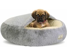 Aio Factory Šuns guolis FLUFFY 60 cm šviesiai pilkas