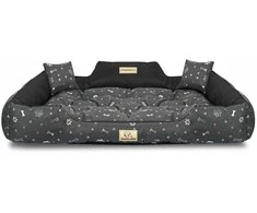 Aio Factory Šuns guolis KINGDOG 115x95 cm, personalizuotas, vandeniui atsparus, sidabriniai kaulai