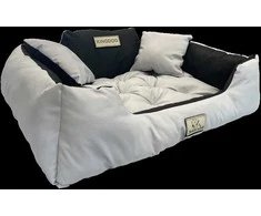 Aio Factory Šuns guolis KINGDOG 145x115 cm, personalizuotas, atsparus vandeniui, šviesiai pilkas