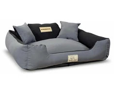 Aio Factory Šuns guolis KINGDOG MM43 100x75 cm personalizuotas nuimamas neslystantis tamsiai pilkas