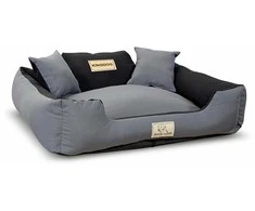 Aio Factory Šuns guolis KINGDOG MM43 75x65 cm, nuimamas, personalizuotas, neslystantis, tamsiai pilkas