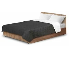 Aio Factory Ultragarsinė dygsniuota lovatiesė 200x220 cm, juoda ir balta