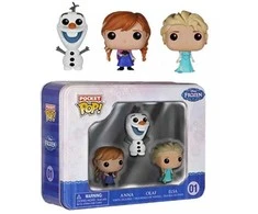 Funko Pocket POP! figūrėlės Ledo šalis Elsa Anna Olaf 3 vnt.