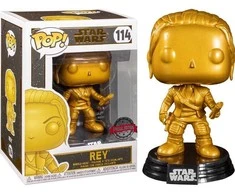 Funko POP! Žvaigždžių karų figūrėlė Rey chromuota matinė auksinė 114 specialusis leidimas