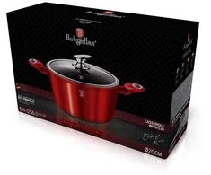 GRANITINIS VAZONAS 24 cm BERLINGER HAUS Raudonas METALLIC LINE BH-1257