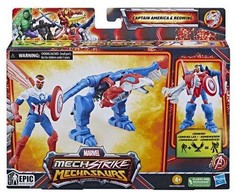 "Hasbro Mech Strike Mechasaurus" Kapitonas Amerika, 2 vnt. figūrėlių pakuotė
