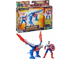 "Hasbro Mech Strike Mechasaurus" Kapitonas Amerika, 2 vnt. figūrėlių pakuotė