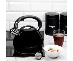 King Hoff Kinghoff KH-1221“ juodo spalvos 3,4 l nerūdijančio plieno virdulys su švilpimu