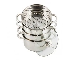 Garų puodas King Hoff Kinghoff KH-3329 nerūdijančio plieno garintuvų rinkinys, 5 dalys, 22 cm