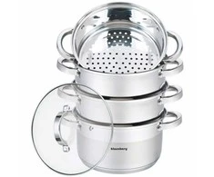 Klausberg KB-7140 nerūdijančio plieno garintuvų rinkinys, 5 dalys, 20 cm
