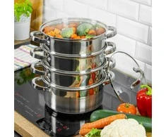 Klausberg KB-7140 nerūdijančio plieno garintuvų rinkinys, 5 dalys, 20 cm