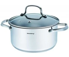 Klausberg KB-7213 3,3 l nerūdijančio plieno puodas su grūdinto stiklo dangčiu