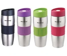 Klausberg KB-7100 termo puodelis su užsegimu, 380 ml, termo puodelis su spragtelėjimu