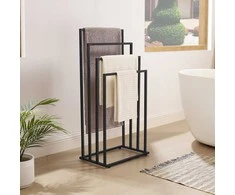 „Excellent Houseware“ 4 pakopų rankšluosčių stovas – juoda