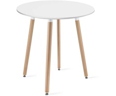 Leobert Stalas KAMI apvalus MDF stalviršis, baltas, Ø 60 cm, 74 cm