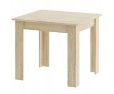 Lauko baldų komplektas Leobert Stalo ir 4 kėdžių komplektas, ąžuolo / baltas, 80 x 80 cm