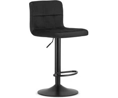 Leobert PROT taburetė - juodas aksomas / juodas pagrindas x 2