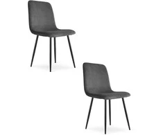 Leobert RIFT kėdė - pilkas velvetas / juodos kojos x 2