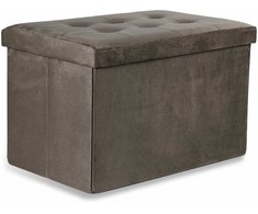 Leobert Pufa składana XL su guzikami - 60x38x38cm aksamit ruda