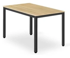 Leobert TESSA stalas 120 cm x 60 cm - ąžuolo / juodos kojos