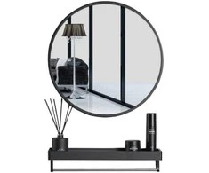 Lustro Leobert Lustro su półką 60cm juoda
