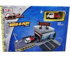"Maisto Build N Play" kėbulų dirbtuvių garažas su automobiliu
