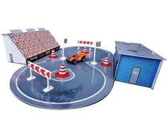 "Maisto Build N Play" lenktynių trasos rinkinys su automobiliais