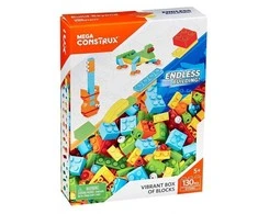 "Mega Construx Vibrant Box" 130 vnt. DYG86 kaladėlių dėžutė