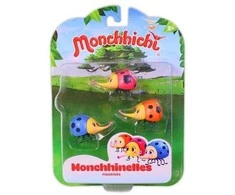 MONCHHICHI Monchhinelles figūrėlės, 3 vnt. pakuotėje, 4 cm