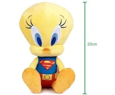 Play By Play Žaisk pagal Žaisk Looney Tunes Tweety kaip Supermenas pliušinis žaislas 27 cm