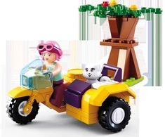 Sluban Girls Dream Holidays M38-B0600C motociklas su šonine priekaba