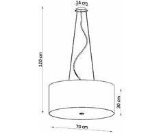 Pakabinamas šviestuvas Sollux Lighting Šviestuvas SOLLUX OTTO 70 juodas