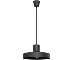 Sollux Lighting BILO pakabinamas šviestuvas, juodas, plienas, E27 lemputė, modernus, apvalus, 35x120 cm