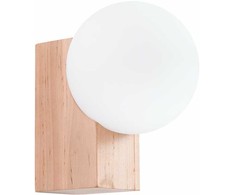 Sollux Lighting BULBO Peach Puff 1 lemputės medinis ir stiklinis modernus pakabinamas šviestuvas IP20