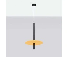Sollux Lighting FELTRO pakabinamas šviestuvas, veltinio diskai, geltonai juodas, plienas, 30x126 cm, LED, G9