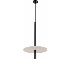 Sollux Lighting FELTRO pakabinamas šviestuvas, veltinio diskai, smėlio spalvos, juodo plieno, 30x30x126 cm