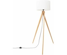 Sollux Lighting Ispaniškos oranžinės spalvos NATT stalinė lempa, 40/25 audinio gaubtas, natūrali mediena, 15 W LED