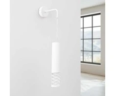 Sollux Lighting LAMI modernus baltas plieno pakabinamas šviestuvas GU10 10W LED IP20