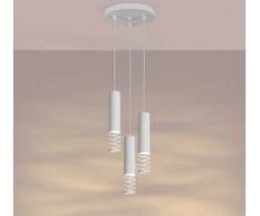 Sollux Lighting LAMI vandenyno žalios spalvos modernus plieno pakabinamas šviestuvas, 3 x GU10 LED, baltas, 25 x 125 cm